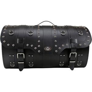 Geantă de motocicletă din piele cu încuietoare și nituri RSA K160 neagră