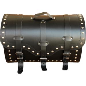 Geantă de motocicletă din piele cu încuietoare și nituri RSA K155 neagră