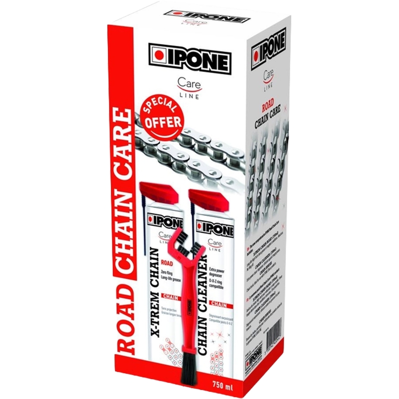 Ipone Road Chain Care Kit de curățare și lubrifiere a lanțului Ipone Road Chain Care Kit de curățare și lubrifiere a lanțului
