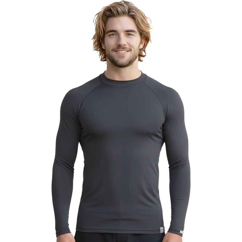 Cămașă termică nanosilver® Raglan gri antracit - mânecă lungă