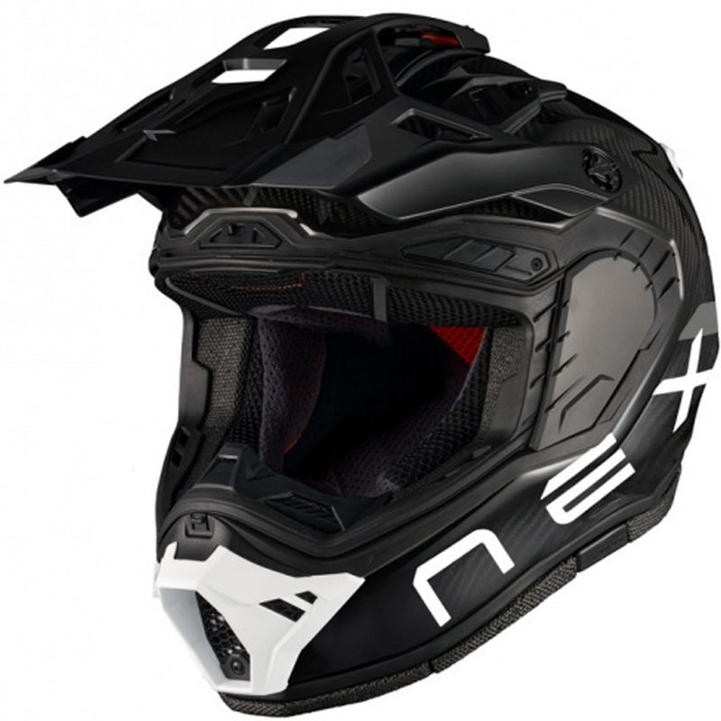 Cască de motocicletă enduro Nexx X.Rally FIM Racing 2 Carbon negru-alb