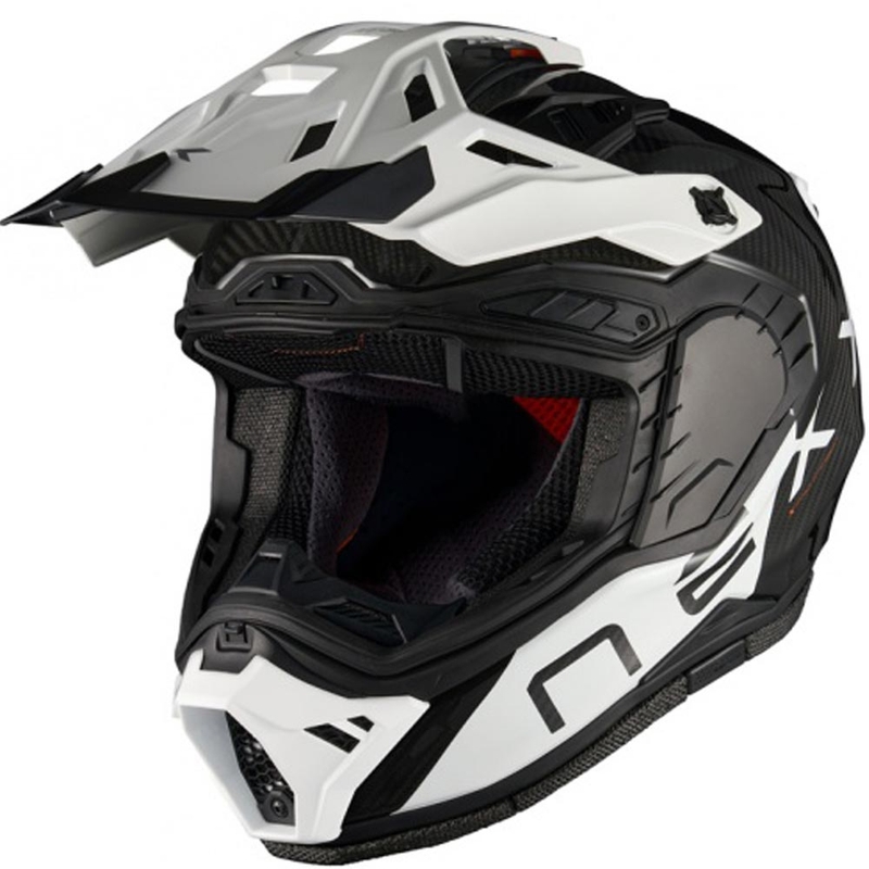 Cască de motocicletă enduro Nexx X.Rally Gravix Carbon negru-alb