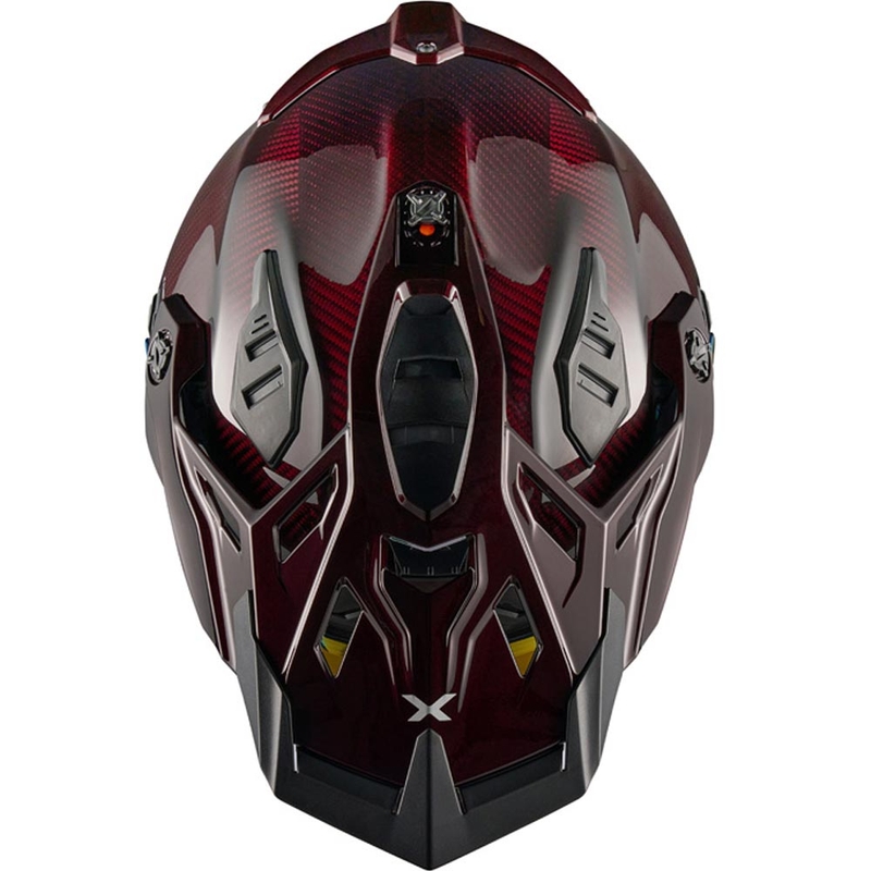 Cască de motocicletă enduro Nexx X.Rally Namib Carbon roșie