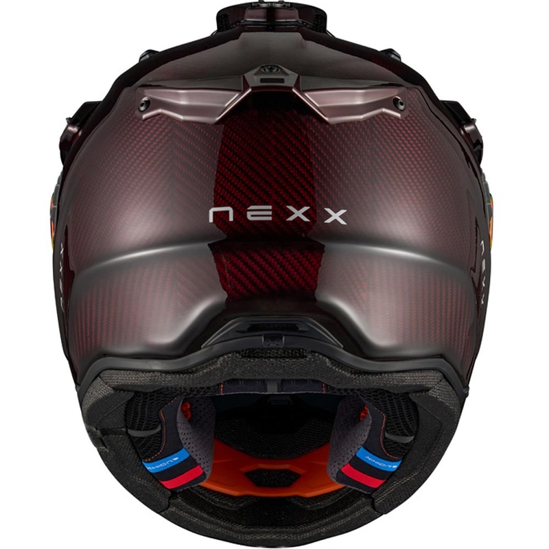 Cască de motocicletă enduro Nexx X.Rally Namib Carbon roșie