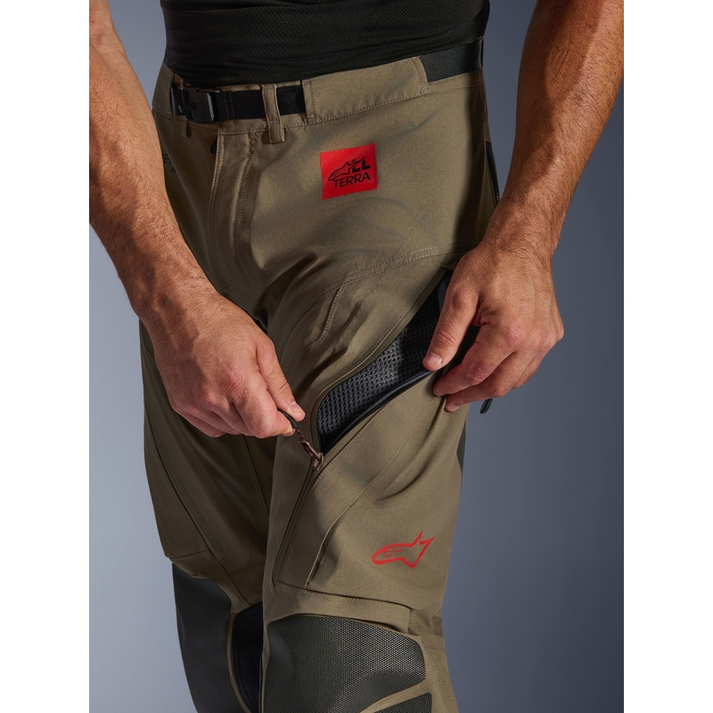 Pantaloni motocicletă Alpinestar Nazca 3L Gore-Tex PRO maro deschis-negru