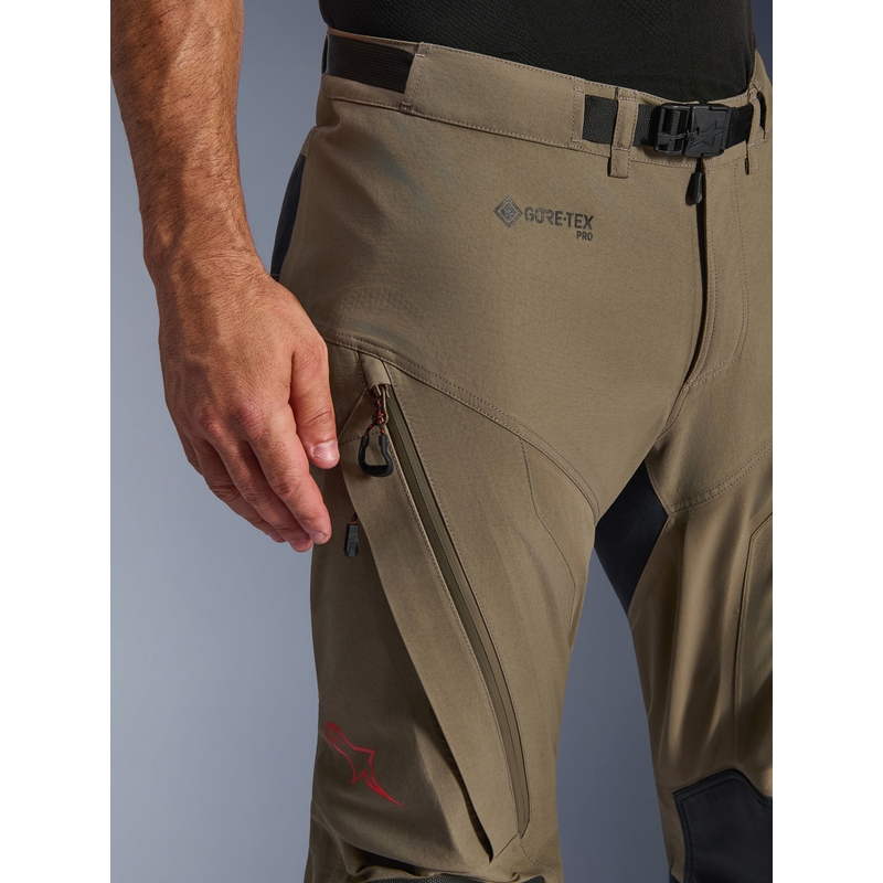 Pantaloni motocicletă Alpinestar Nazca 3L Gore-Tex PRO maro deschis-negru