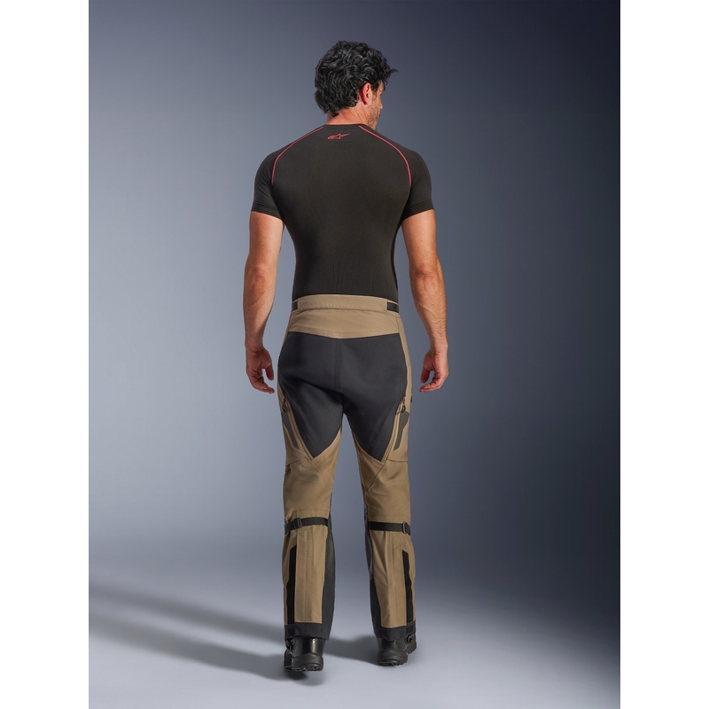 Pantaloni motocicletă Alpinestar Nazca 3L Gore-Tex PRO maro deschis-negru