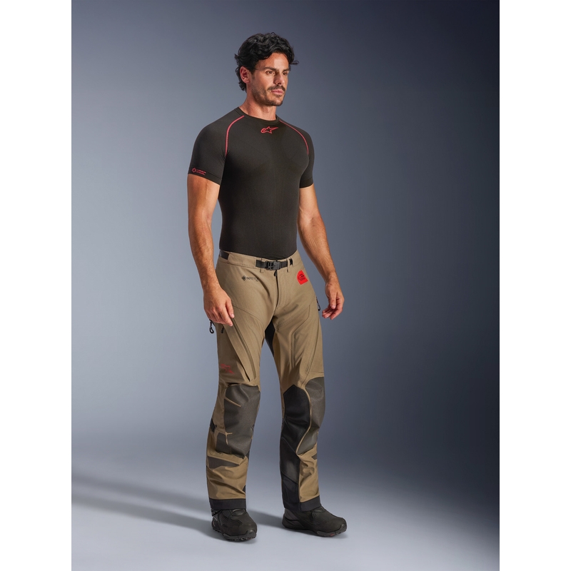 Pantaloni motocicletă Alpinestar Nazca 3L Gore-Tex PRO maro deschis-negru