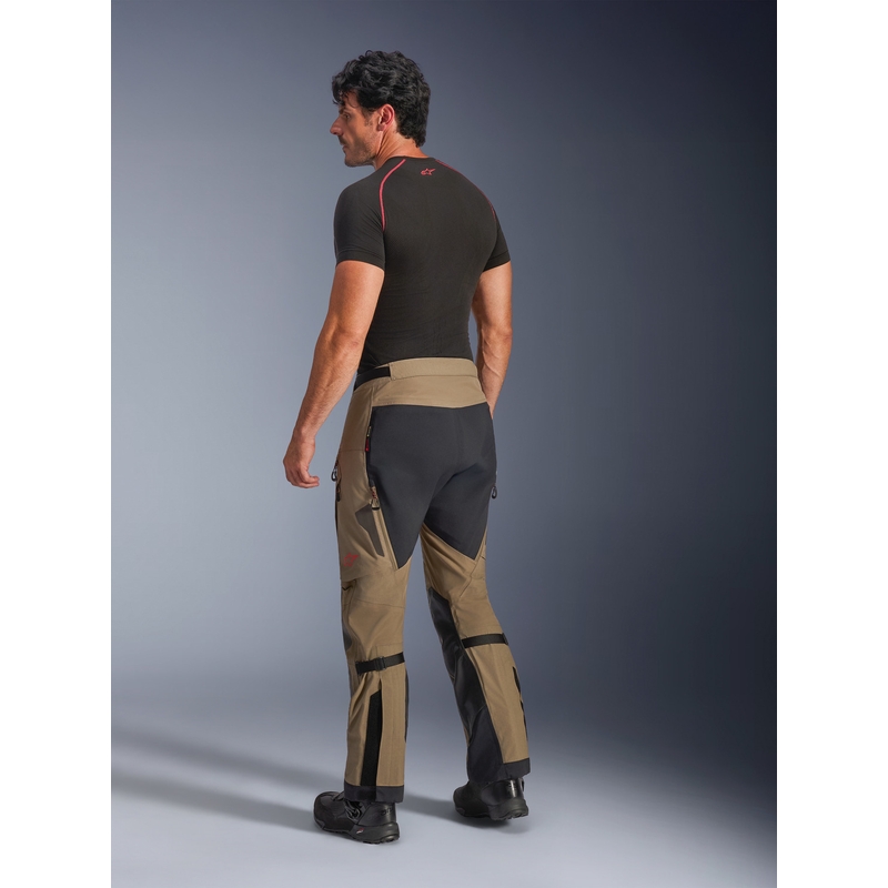 Pantaloni motocicletă Alpinestar Nazca 3L Gore-Tex PRO maro deschis-negru