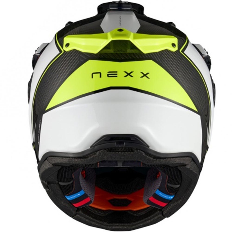 Cască de motocicletă enduro Nexx X.Rally Raid alb-galben fluo