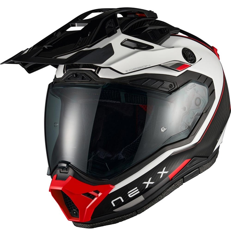 Cască de motocicletă enduro Nexx X.Rally Raid alb-roșu
