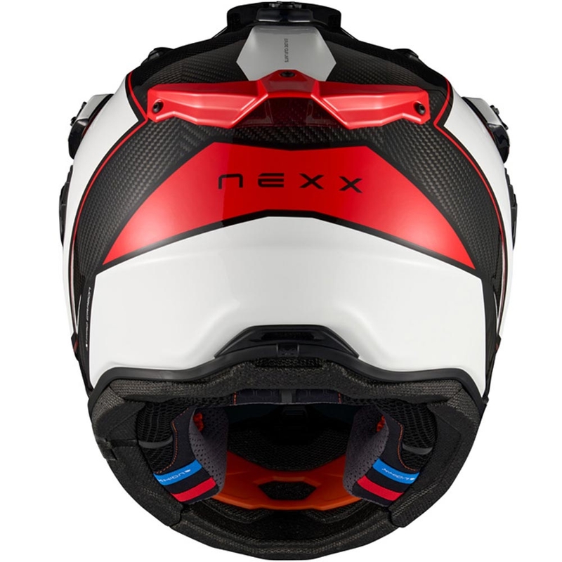 Cască de motocicletă enduro Nexx X.Rally Raid alb-roșu