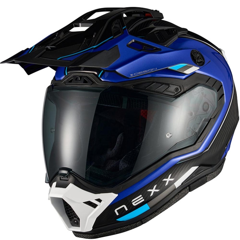 Cască de motocicletă enduro Nexx X.Rally Raid albastru-alb