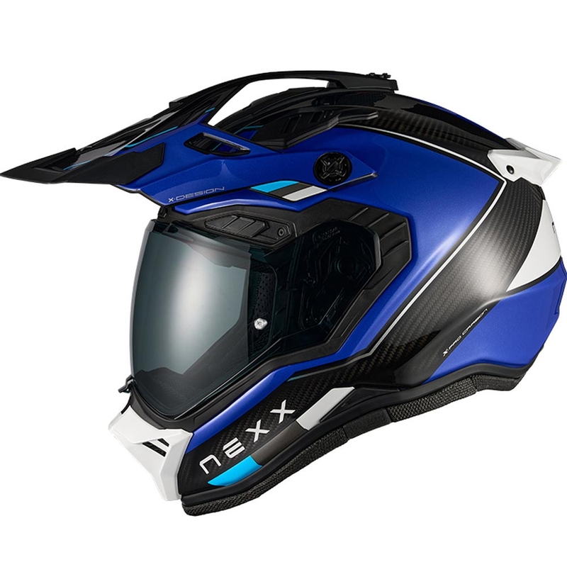 Cască de motocicletă enduro Nexx X.Rally Raid albastru-alb