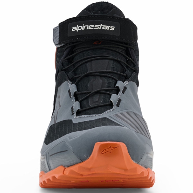 Ghete moto Alpinestars CR-X Drystar negru-gri închis-portocaliu