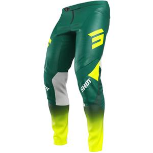 Pantaloni motocross Shot Contact GP 26 verde-galben neon