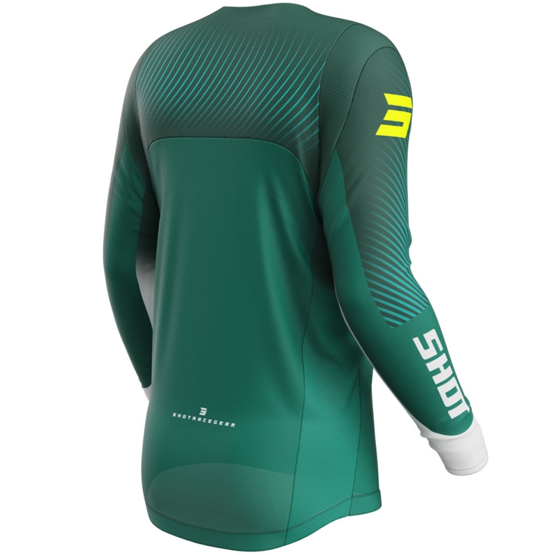 Tricou motocross Shot Contact GP 26 verde-galben neon