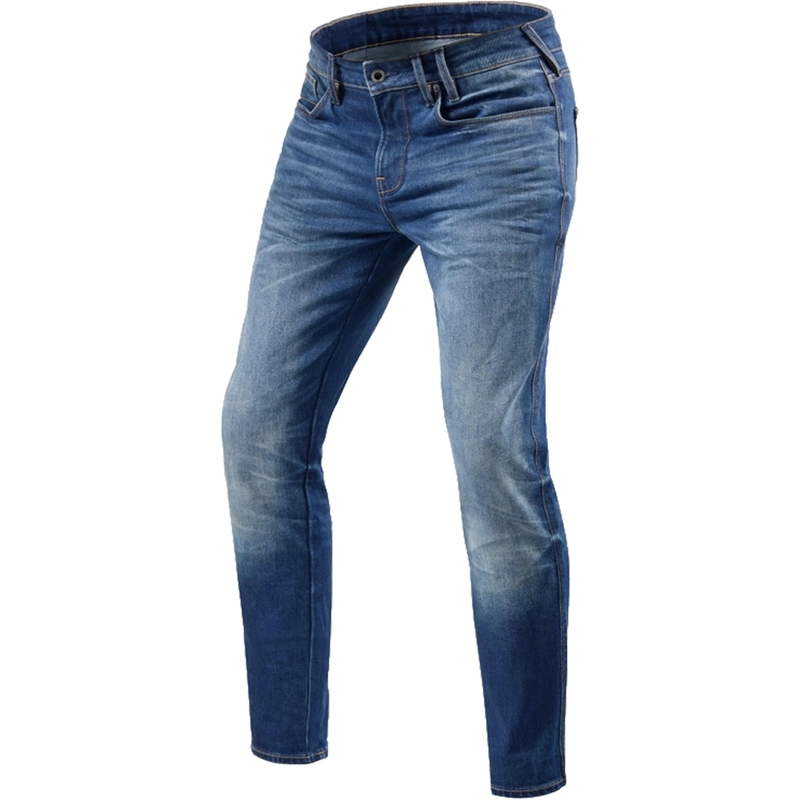Blugi motocicletă Revit Carlin SK Extra Cropped albaștri
