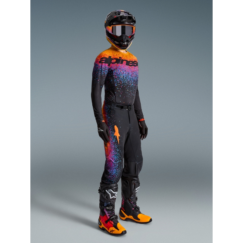 Tricou motocross Alpinestars Supertech ediție limitată Black Hole, culoare neagră