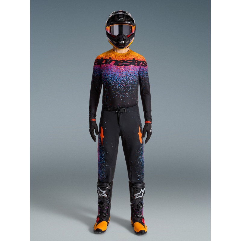 Tricou motocross Alpinestars Supertech ediție limitată Black Hole, culoare neagră