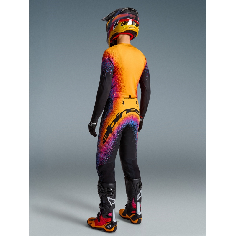 Tricou motocross Alpinestars Supertech ediție limitată Black Hole, culoare neagră