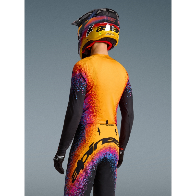 Tricou motocross Alpinestars Supertech ediție limitată Black Hole, culoare neagră