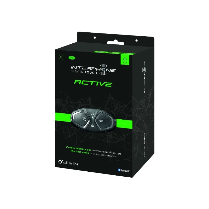 Bluetooth handsfree CellularLine Interphone ACTIVE - pachet unic