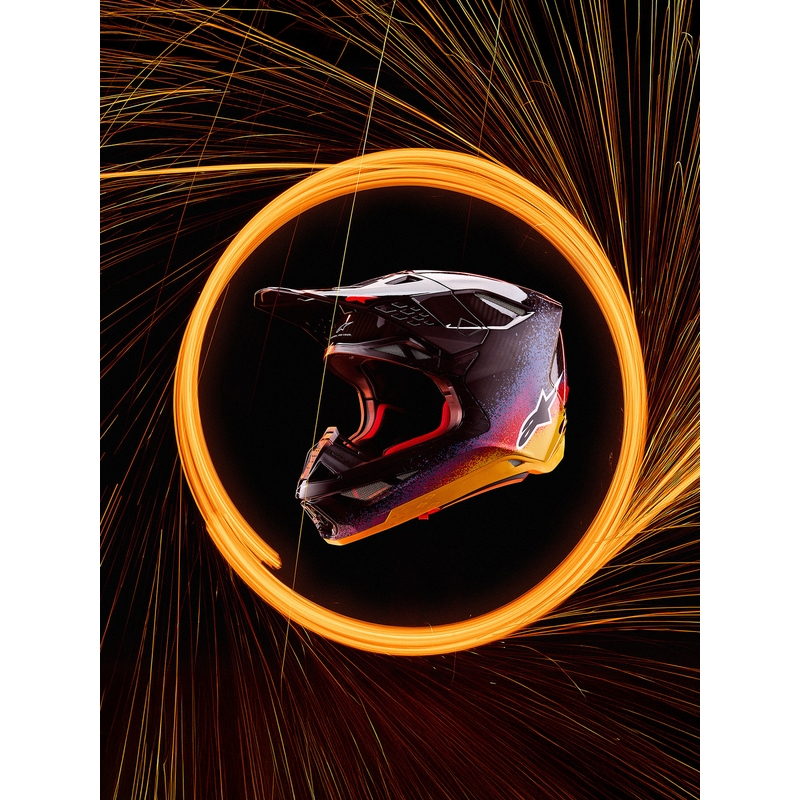 Cască motocross Alpinestars Supertech S-M10 ediție limitată Black Hole, culoare neagră