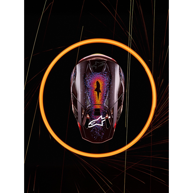 Cască motocross Alpinestars Supertech S-M10 ediție limitată Black Hole, culoare neagră
