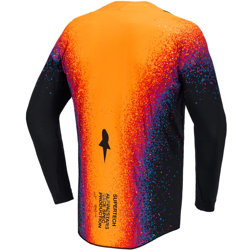 Tricou motocross Alpinestars Supertech ediție limitată Black Hole, culoare neagră