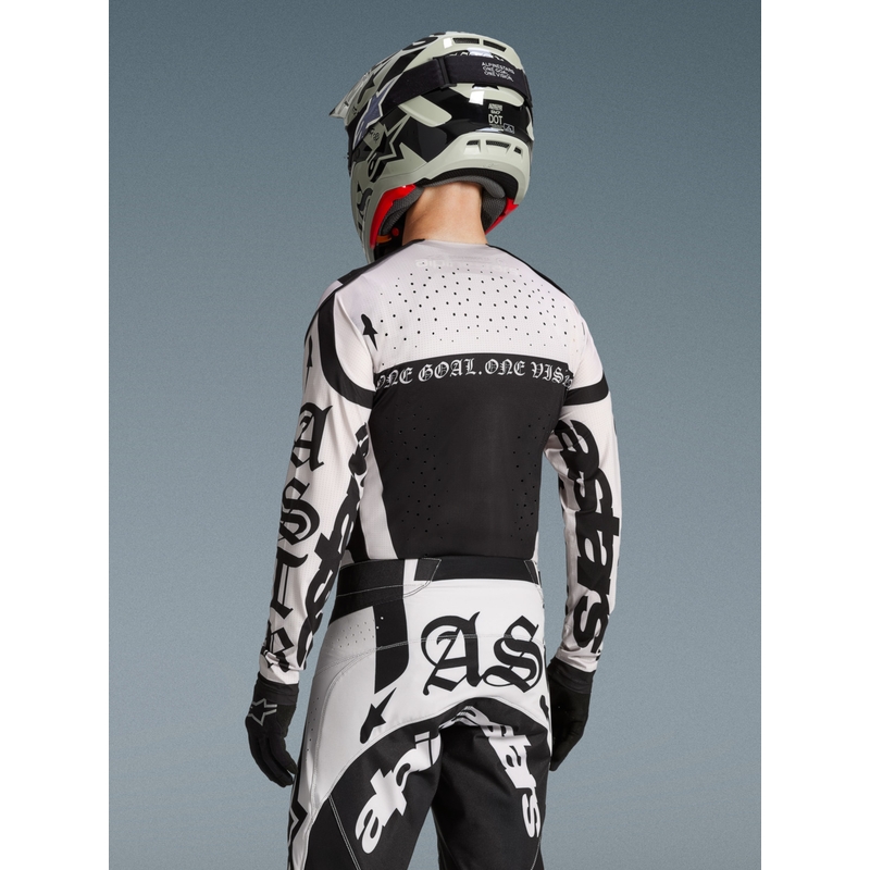 Tricou motocross Alpinestars Techstar ediție limitată Wolf Dust nisip-negru