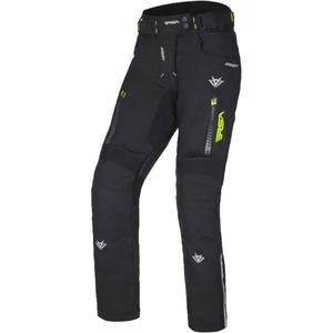 Pantaloni de motocicletă RSA Greby 2 pentru femei, negru-galben-fluo