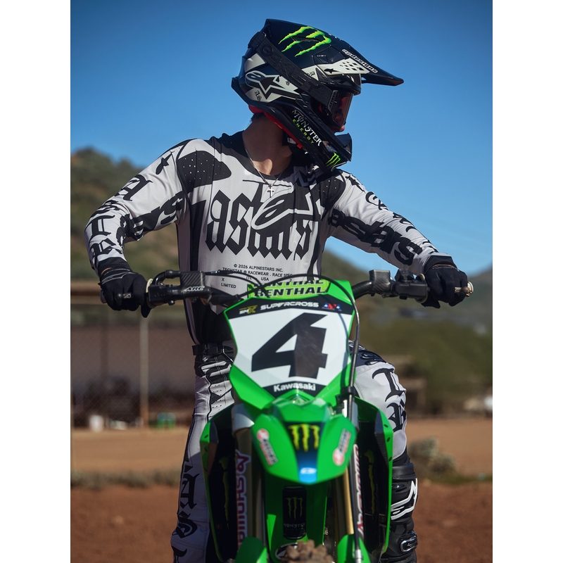 Pantaloni motocross Alpinestars Techstar ediție limitată Wolf Dust, culoare nisip-negru