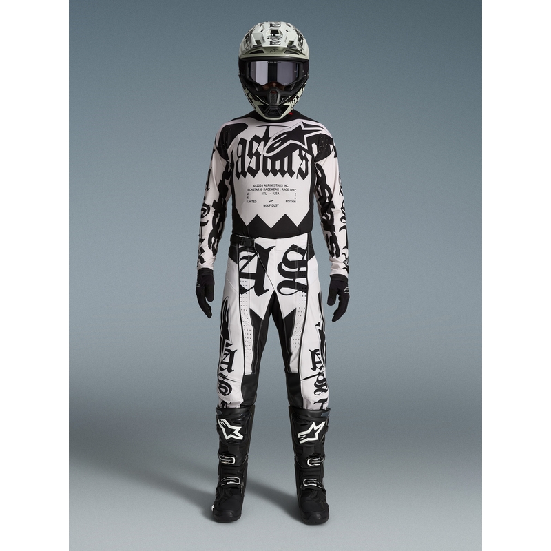 Pantaloni motocross Alpinestars Techstar ediție limitată Wolf Dust, culoare nisip-negru