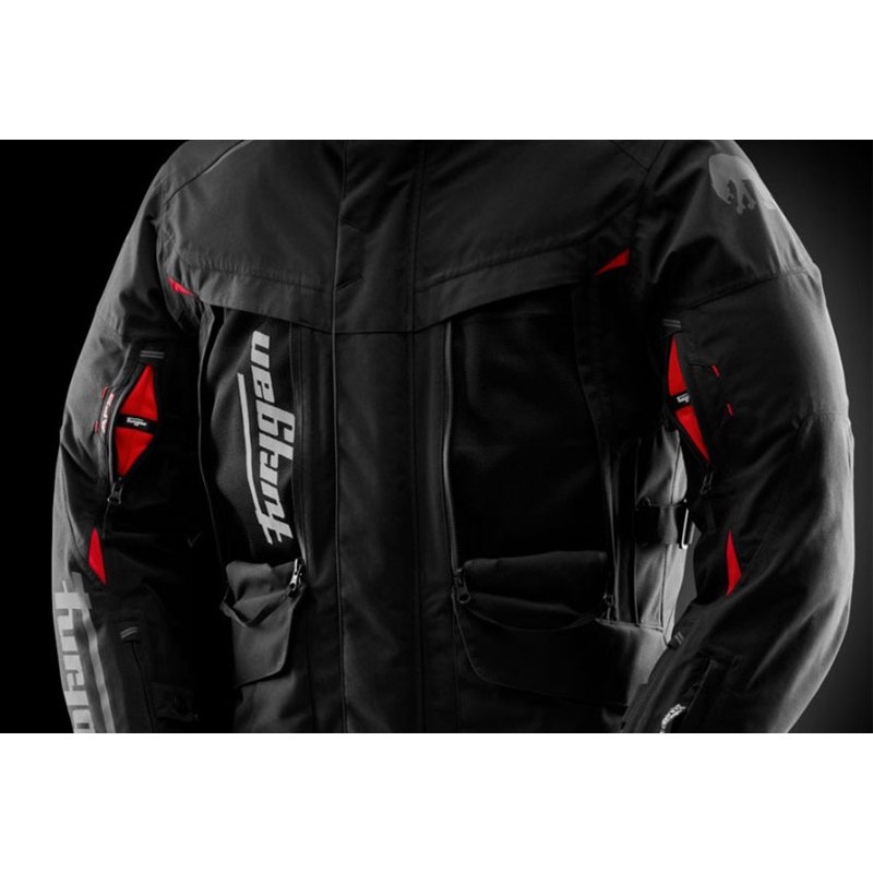 Geacă de motocicletă Furygan CHALLENGER 3C PRIMALOFT® negru-roșu
