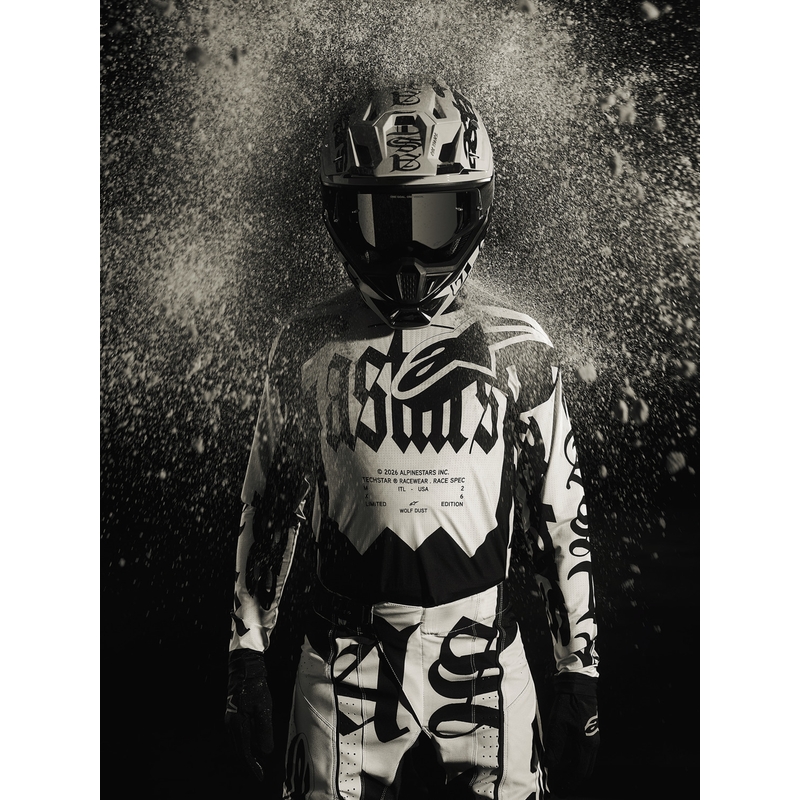 Cască motocross Alpinestars Supertech S-M7 ediție limitată Wolf Dust nisip-negru
