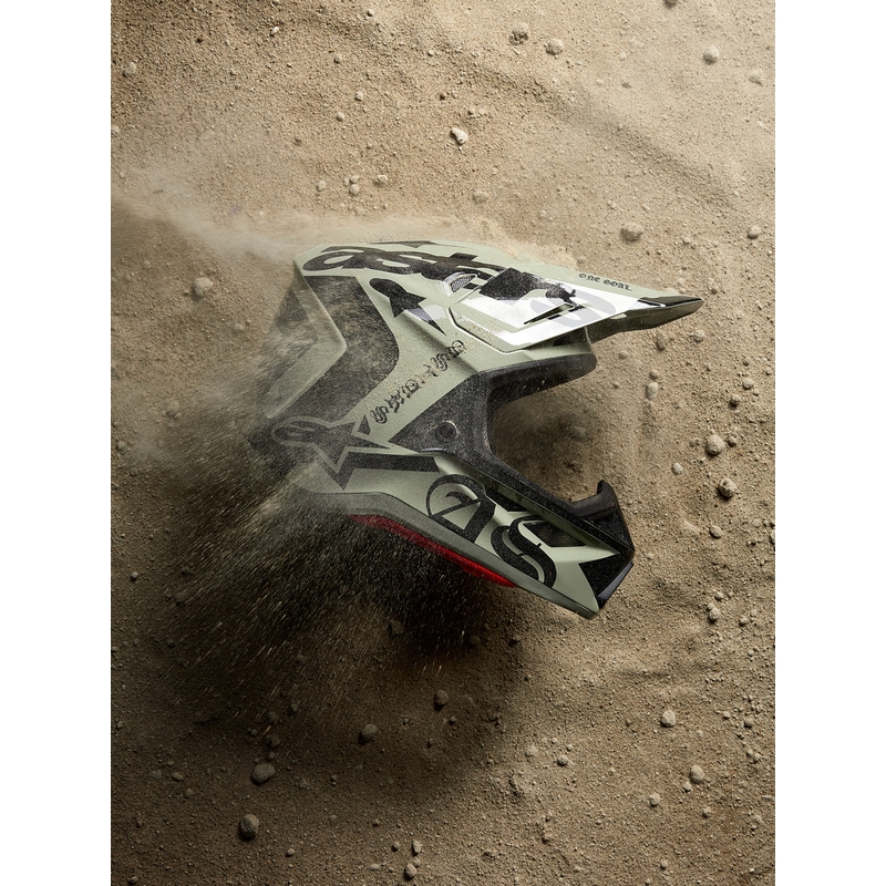 Cască motocross Alpinestars Supertech S-M7 ediție limitată Wolf Dust nisip-negru