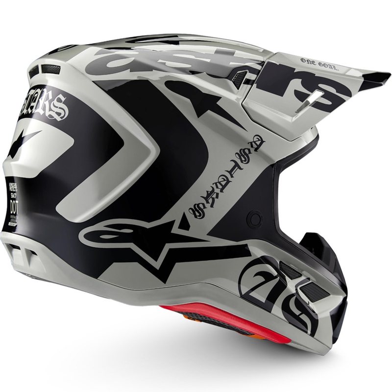 Cască motocross Alpinestars Supertech S-M7 ediție limitată Wolf Dust nisip-negru
