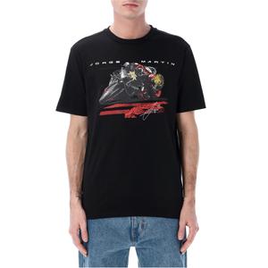 Tricou Jorge Martin 89 cu fotografie de motocicletă, negru