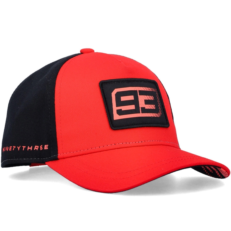 Șapcă Ducati Marc Marquez Baseball 93 pentru copii, negru-roșu