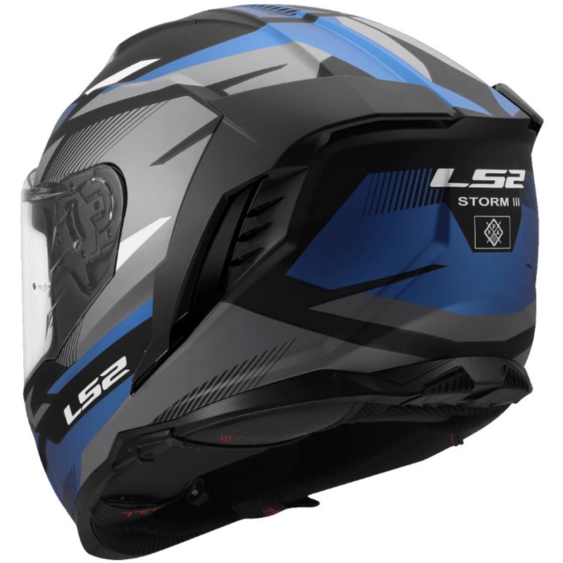Cască integrală pentru motocicletă LS2 FF818 Storm III Komai negru-albastru
