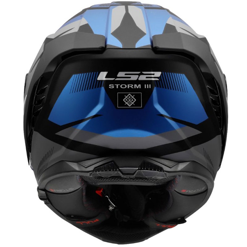 Cască integrală pentru motocicletă LS2 FF818 Storm III Komai negru-albastru