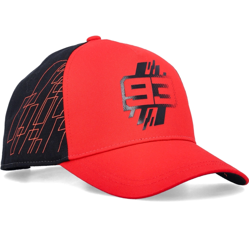 Șapcă de baseball Ducati Marc Marquez 93 și sol dreptunghiular negru-roșu