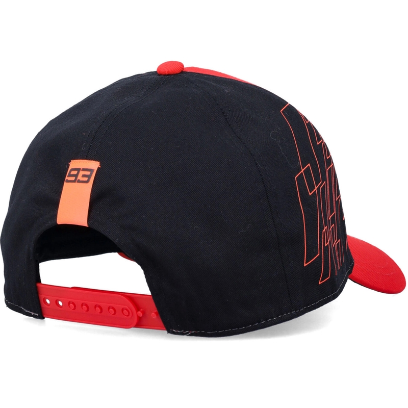 Șapcă de baseball Ducati Marc Marquez 93 și sol dreptunghiular negru-roșu