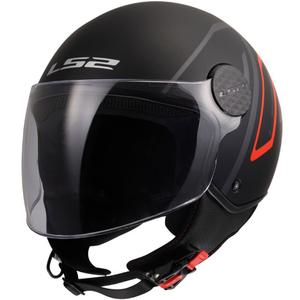 Cască de motocicletă deschisă LS2 OF558 Sphere Lux II Minimum negru-roșu