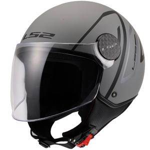 Cască de motocicletă deschisă LS2 OF558 Sphere Lux II Minimum negru-gri