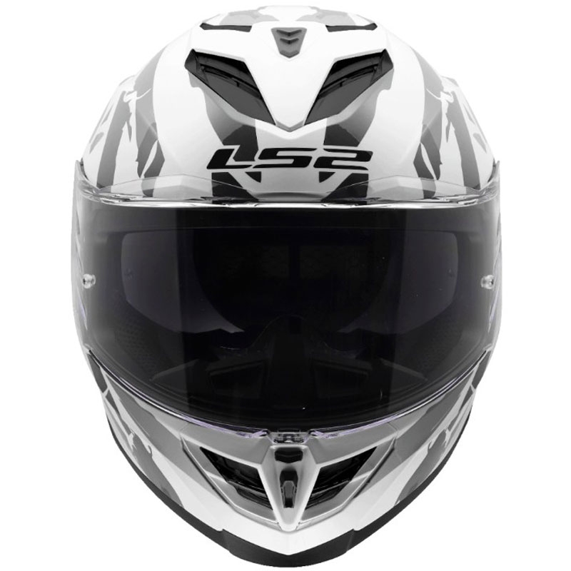 Cască integrală pentru motocicletă LS2 FF818 Storm III Kaos alb-gri