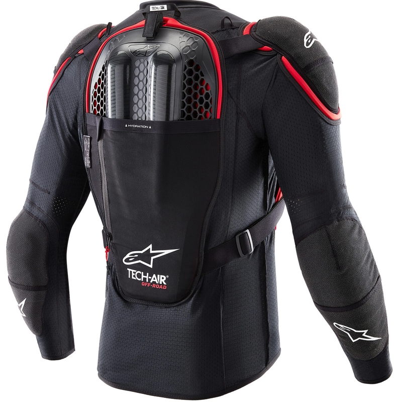 Vestă airbag motocicletă Alpinestars TECH-AIR®OFF-ROAD, negru-roșu