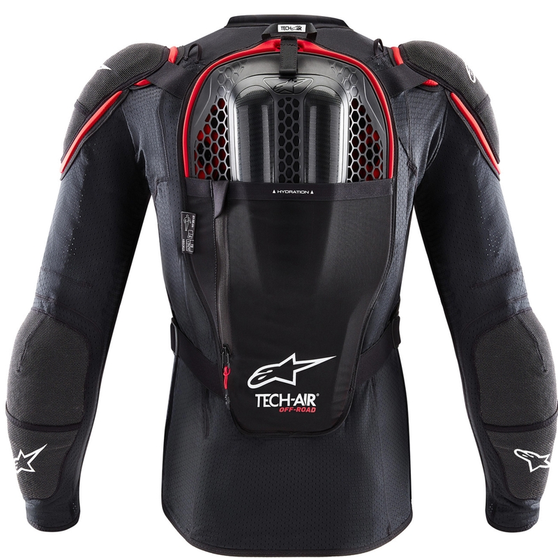 Vestă airbag motocicletă Alpinestars TECH-AIR®OFF-ROAD, negru-roșu