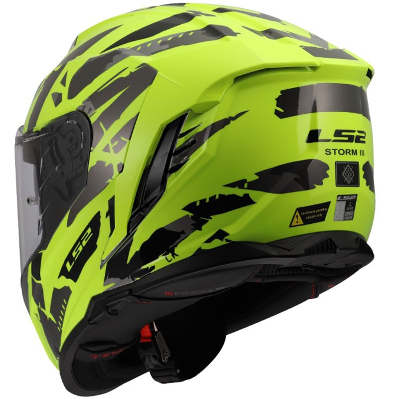 Cască integrală pentru motocicletă LS2 FF818 Storm III Kaos galbenă